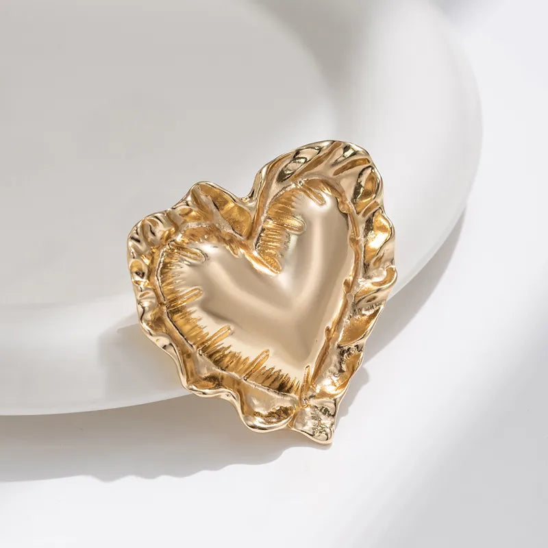 Elegant Classical Romantic Heart Shape Alloy Women's Open Rings