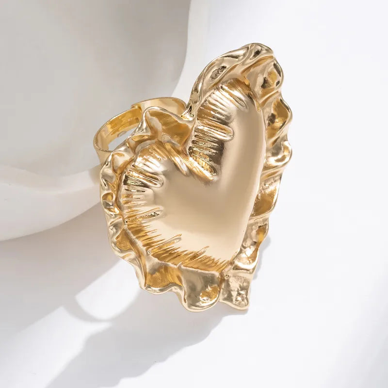 Elegant Classical Romantic Heart Shape Alloy Women's Open Rings