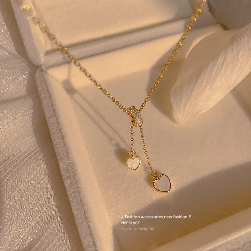 Fashion Heart-shaped Pendant Titanium Steel Necklace