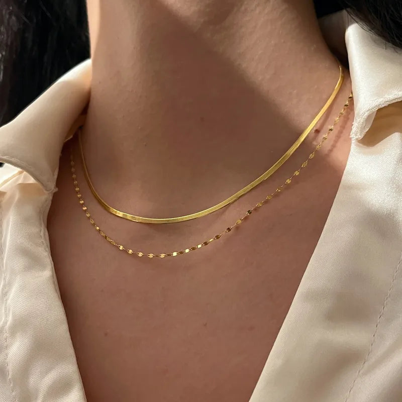 Ion Plating (IP) Lips 304 Stainless Steel Hip-Hop Shiny 304 Stainless Steel Necklace