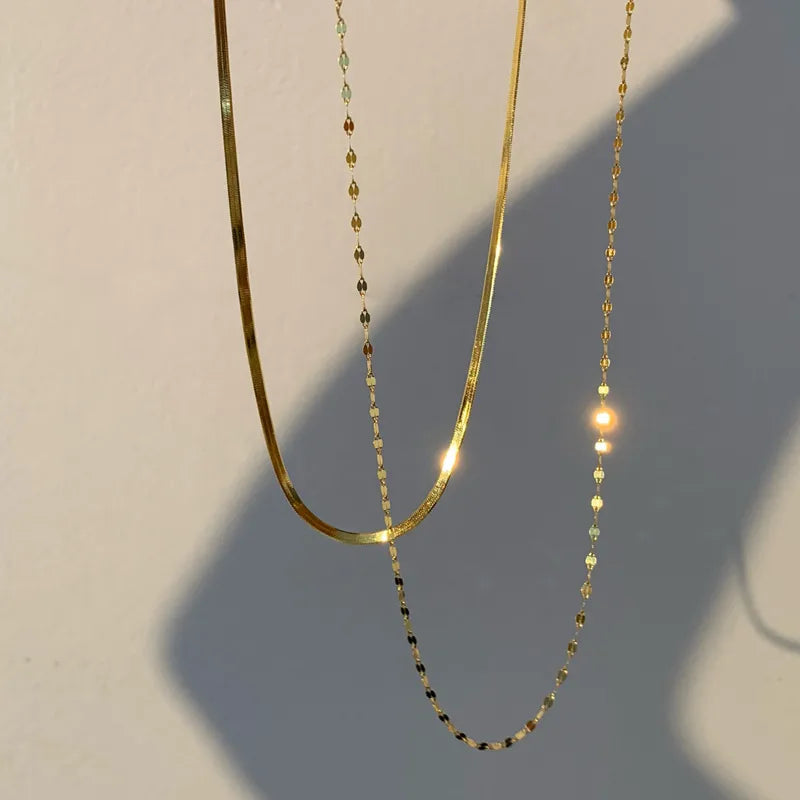 Ion Plating (IP) Lips 304 Stainless Steel Hip-Hop Shiny 304 Stainless Steel Necklace