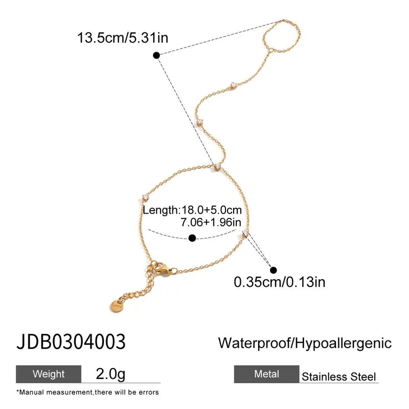 PVD Coated Real Gold Plated 304 Stainless Steel hand chain