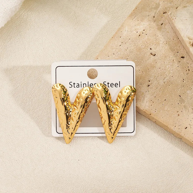 Electroplated Gold Heart earring