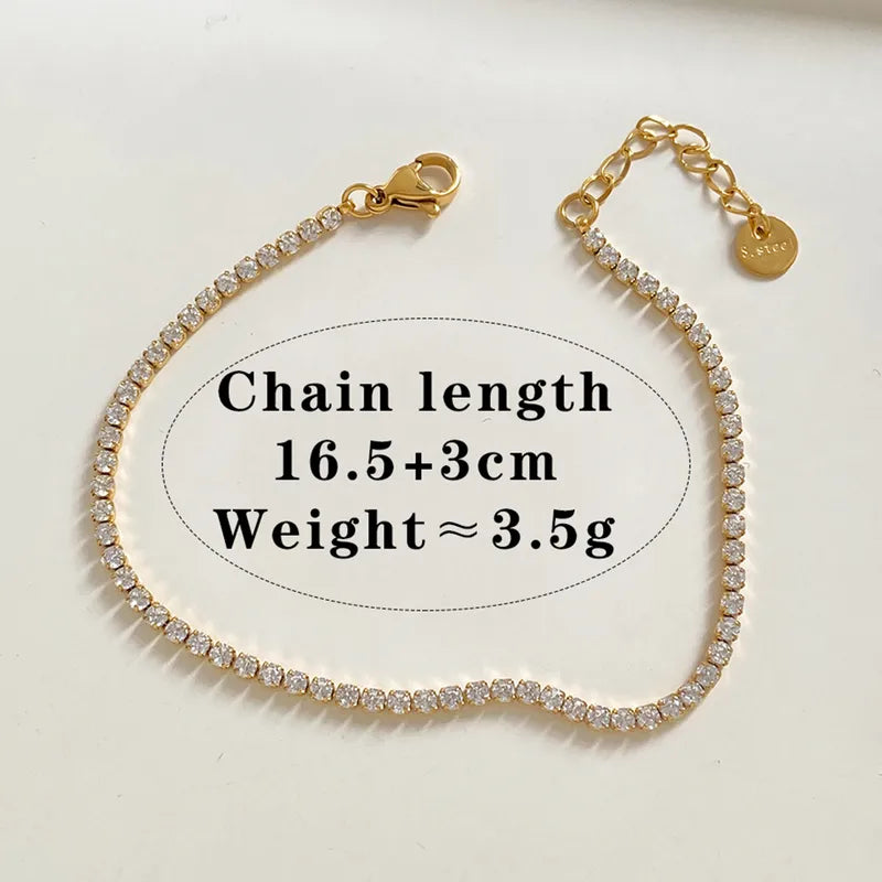 PVD Coated Real Gold Plated 16K White Plating Heart Shape 304 Stainless Steel Bracelets