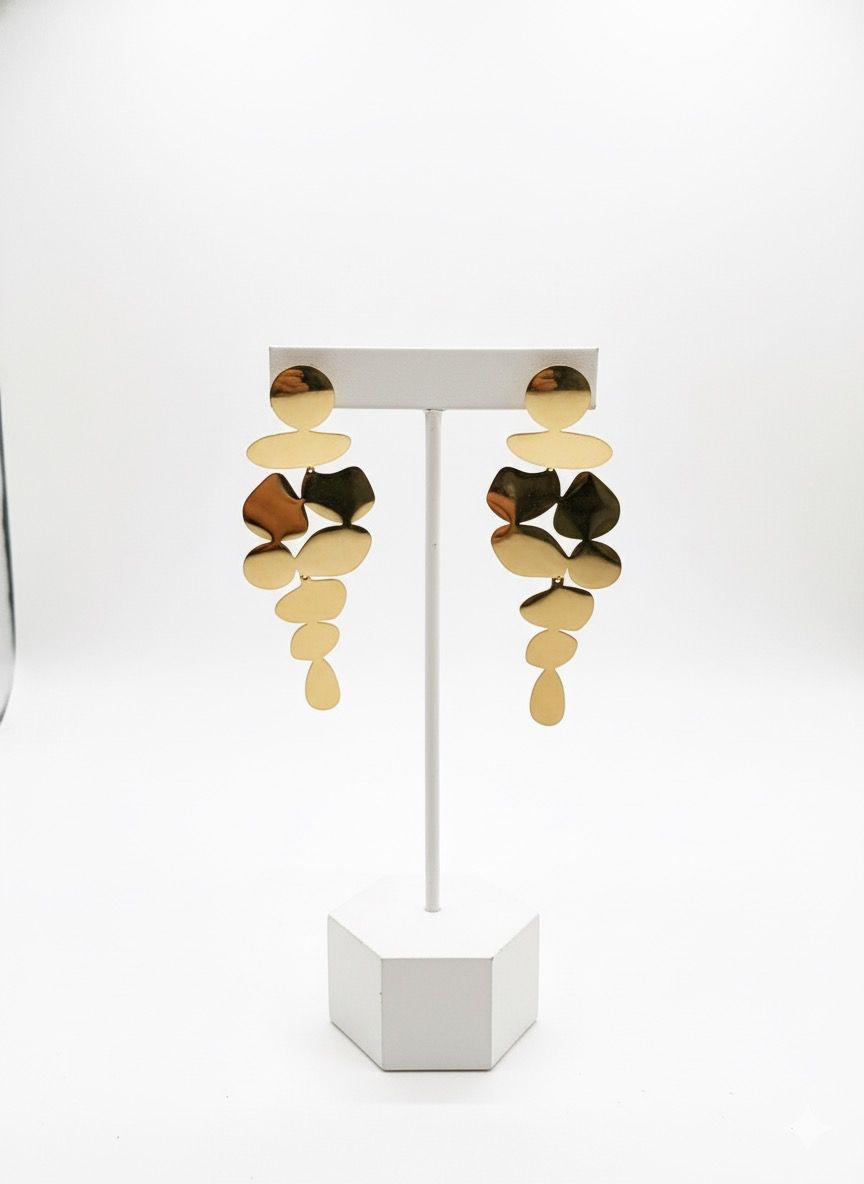 Modern Cascade Dangle Earrings