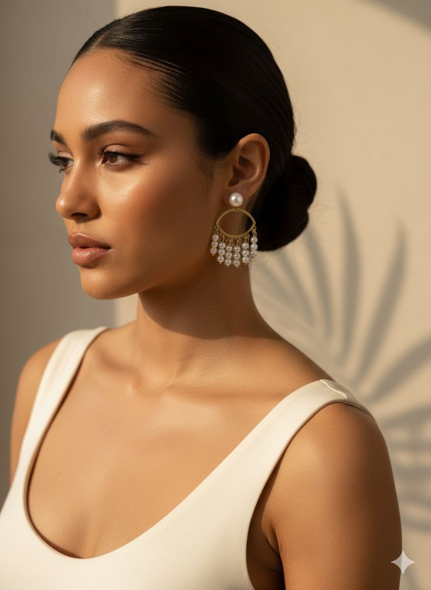 The Pearl Cascade Earrings
