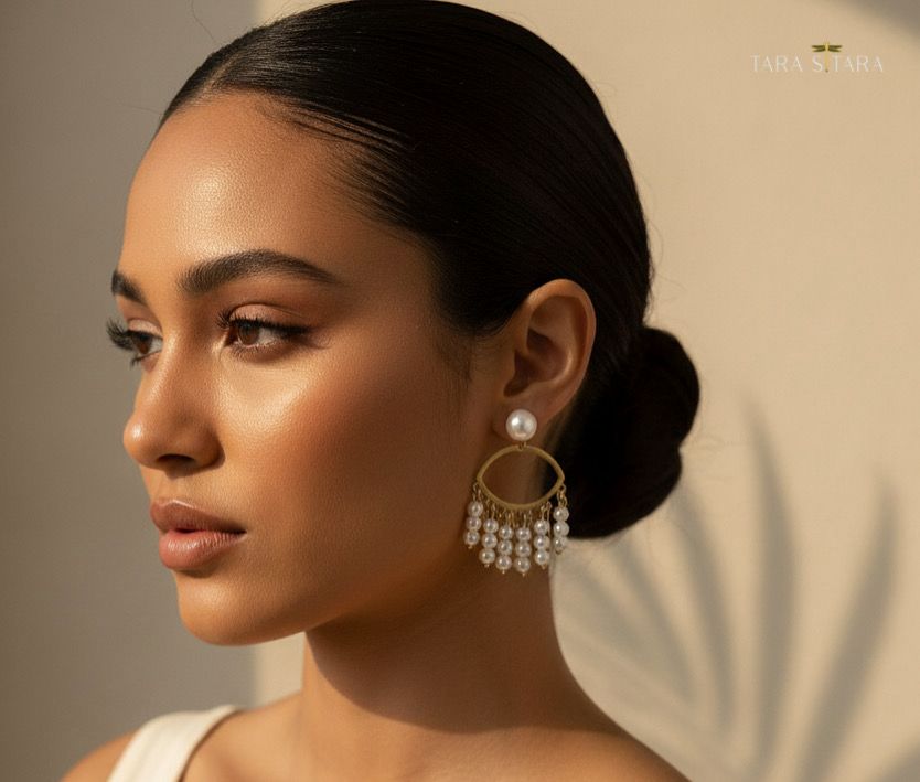 The Pearl Cascade Earrings