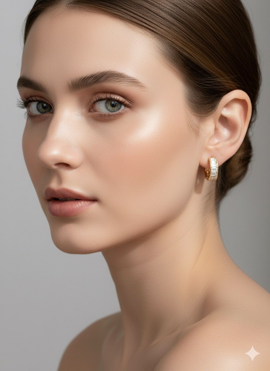 PVD Coated Real Gold Plated Geometric 304 Stainless Steel Classic Style Waterproof Non Tarnish Ear Cuffs Ear Studs