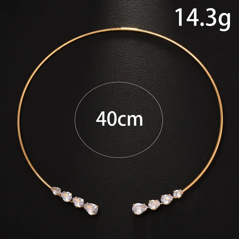 Retro Geometric Copper Plating Choker