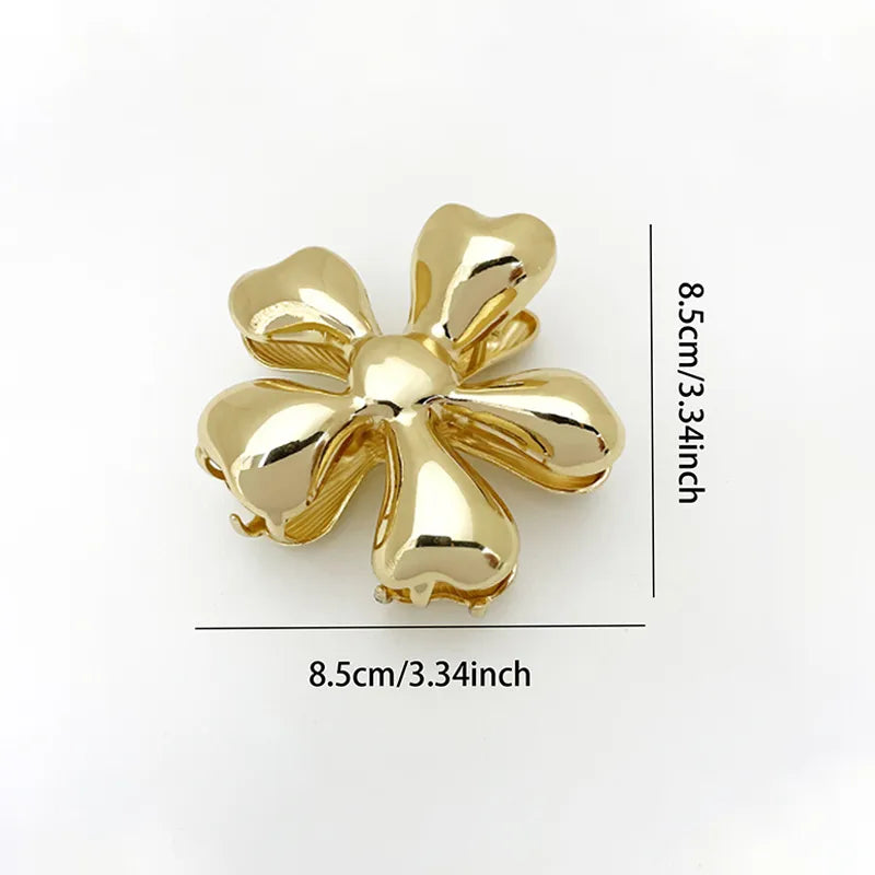 Y2K Exaggerated Plumeria Alloy Hair Claws