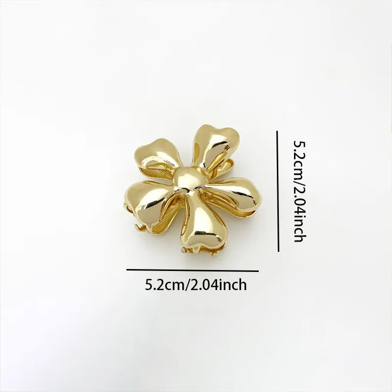 Y2K Exaggerated Plumeria Alloy Hair Claws