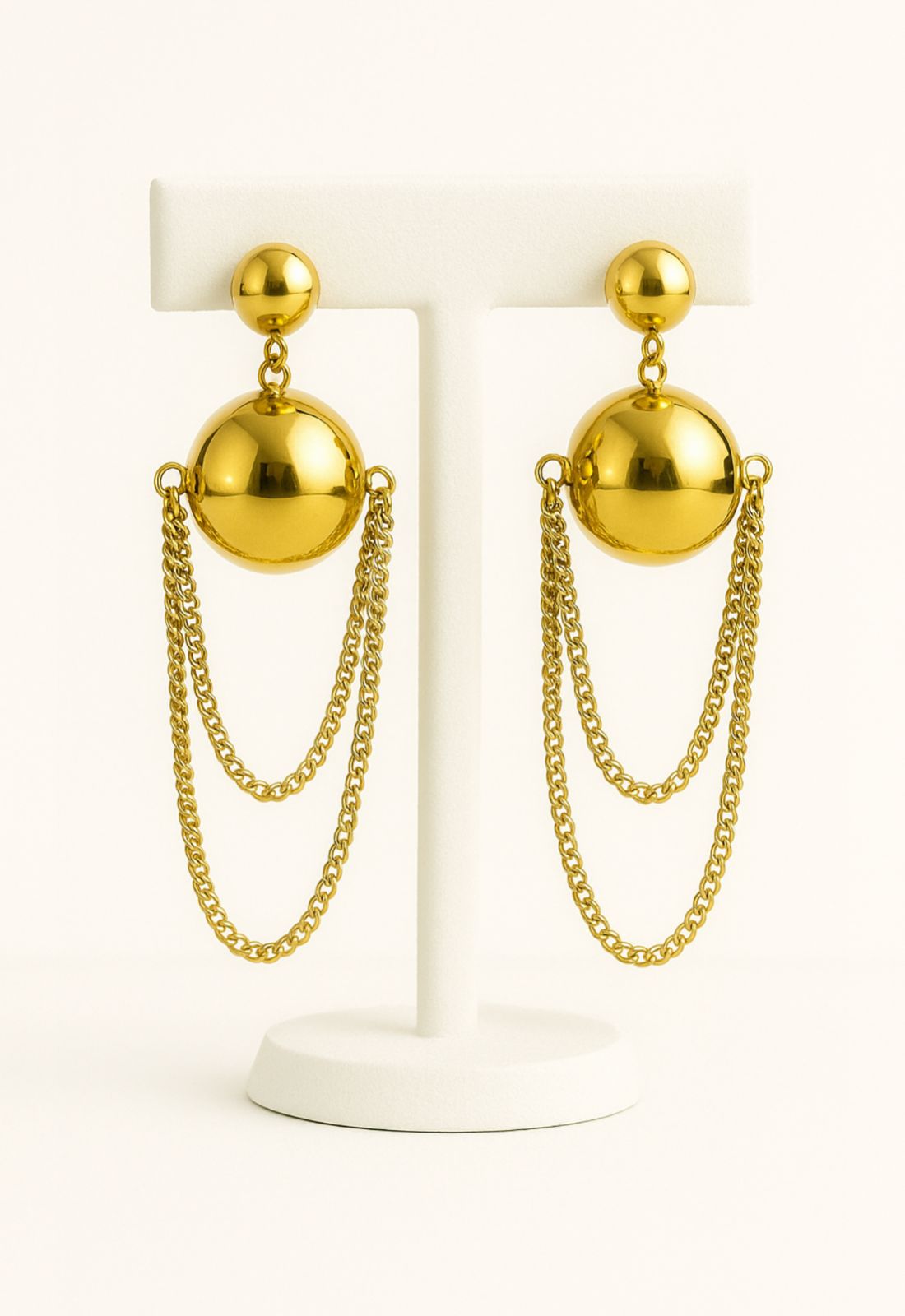 Aureus Chain Sphere Drops Bold Luxe Collection