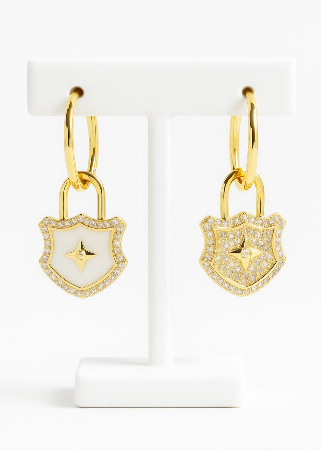 Luxe Shield Lock Hoops